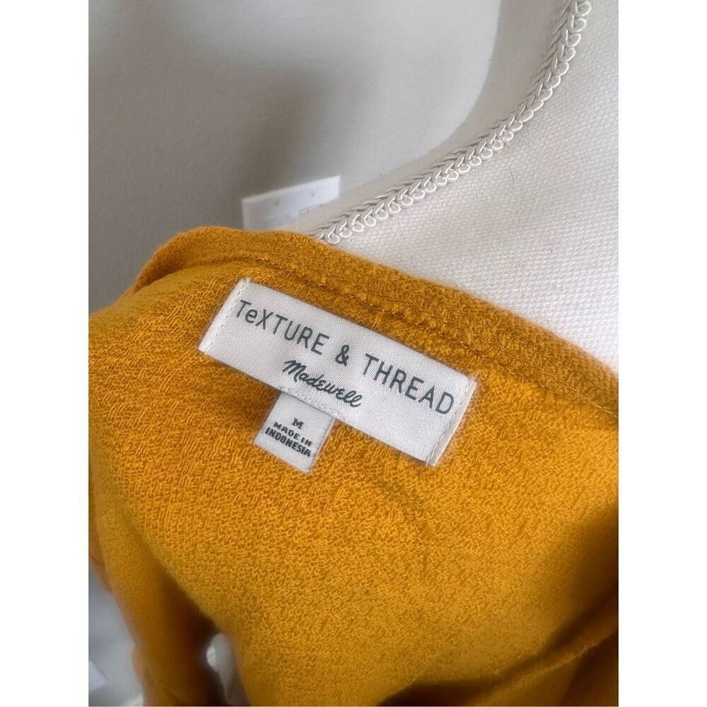 ⭐️3 for $10⭐️ Madewell Texture & Thread Yellow Wrap blouse - Picture 5 of 7